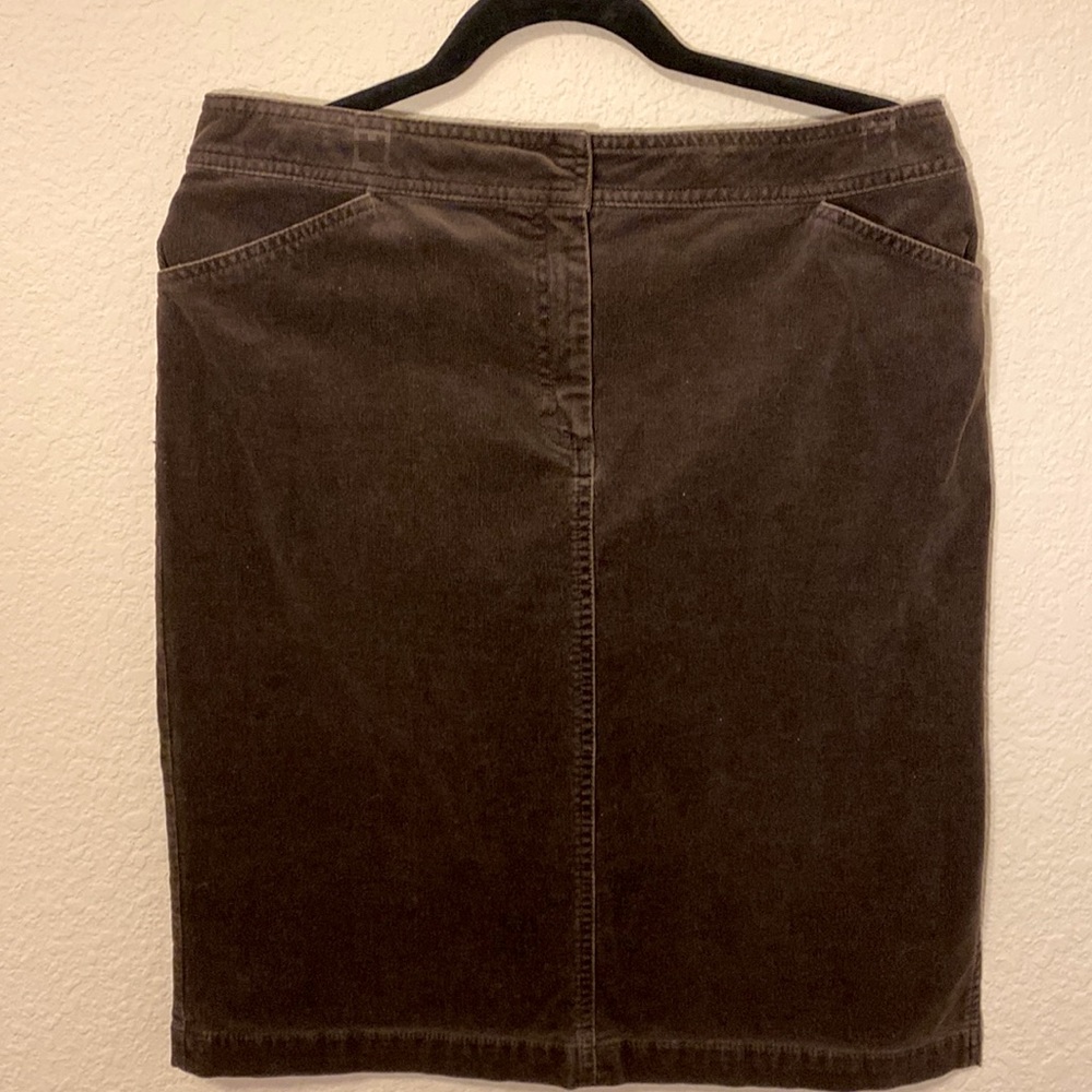 Chocolate brown corduroy skirt